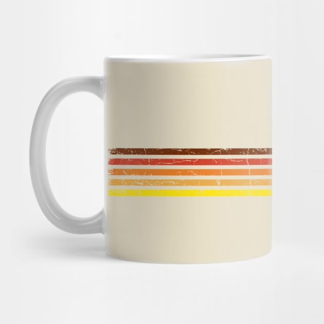 PEACE LOVE GUITARS Sunset Retro Stripes by Jitterfly